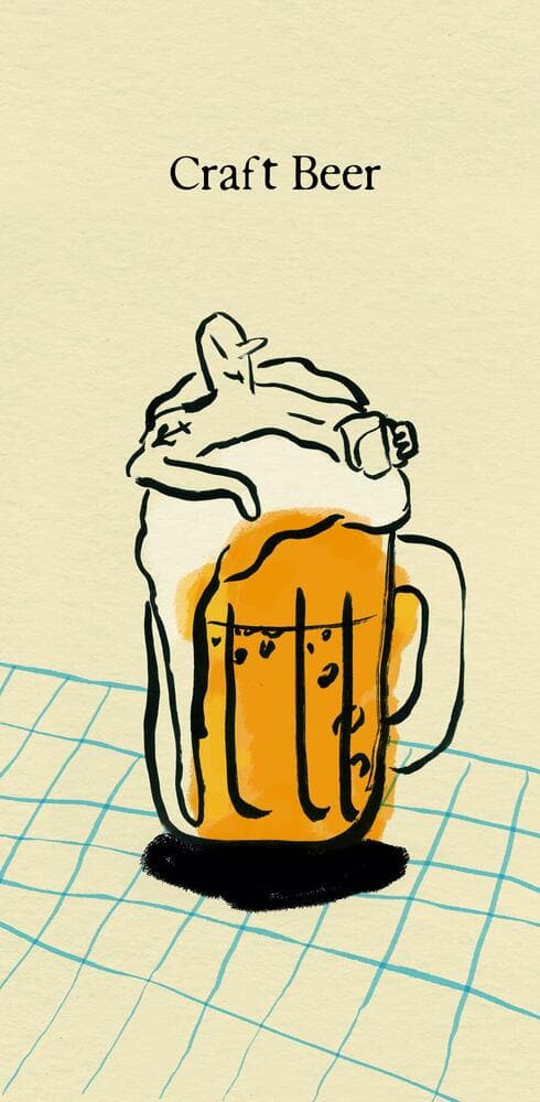 Craft Beer illustration, Zia Maria, Friedrichshain, Berlin